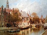 Johannes Christiaan Karel Klinkenberg The Oude Kerk and St. Nicolaaskerk, Amsterdam painting